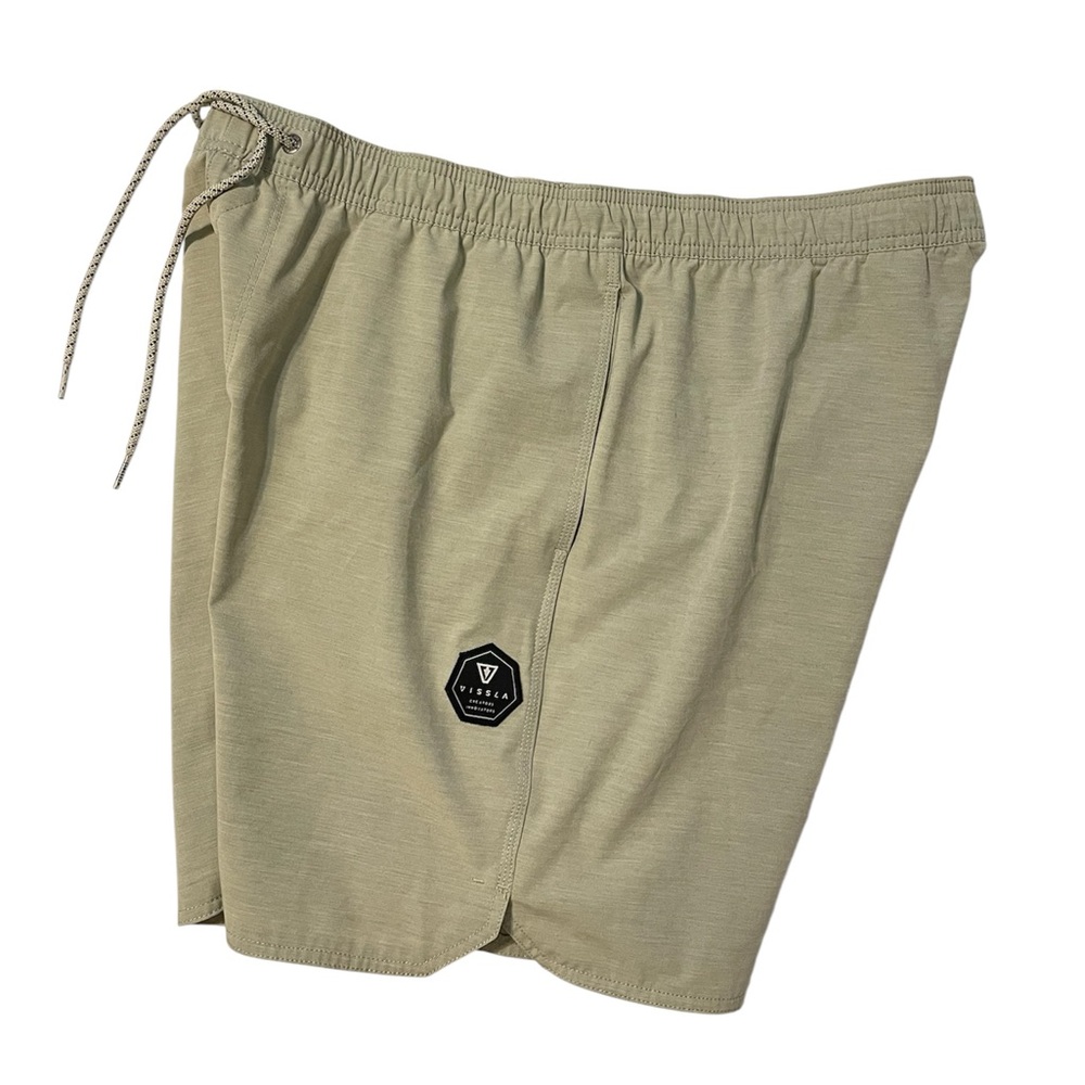 VISSLA Teens XXL Drills Eco Lastics Green Athletic Shorts W Elastic Waistband